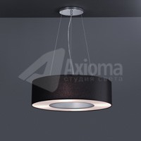 ROTONDA LED, ON / OFF, 3000 K, 12 кг, shade chintz black and foil silver/white
