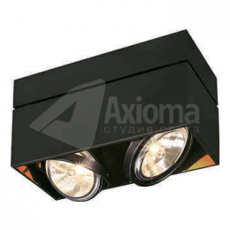 KARDAMOD SQUARE QRB DOUBLE светильник потолочный с ЭПН для ламп QRB111 2x50Вт макс., черный