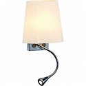 COUPA FLEX светильник с LED 4.8Вт, 3000К, 125лм и для лампы QT14 G9 40Вт макс., хром/стекло белое